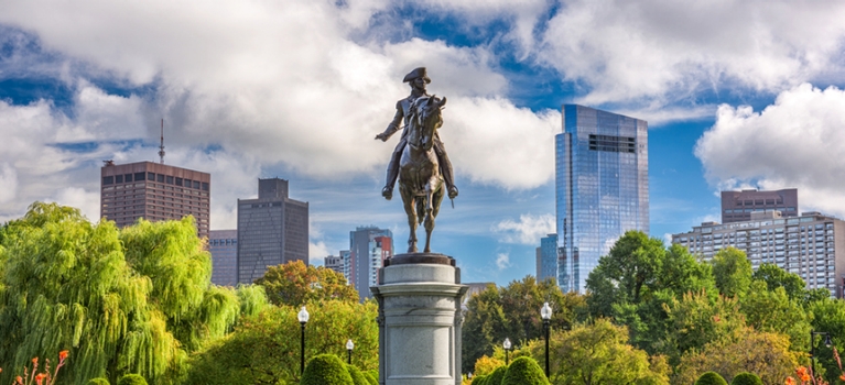 George Washington Monument at Public Garden in Boston, Massachusetts