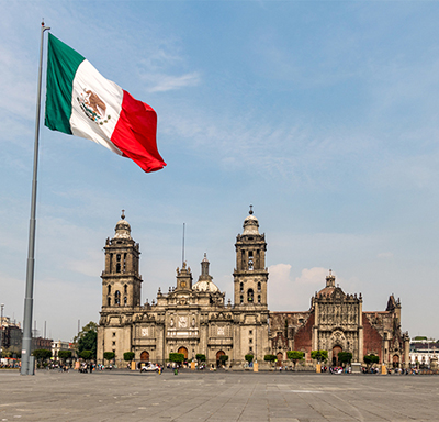 Metropolitan Cathedral of the Assumption of the Most Blessed Virgin Mary into Heavens in Plaza de la Constitución in Mexico City