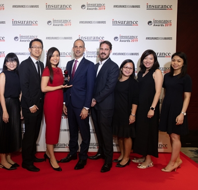 The Aetna International team at the Insurance Asia Awards 2019 