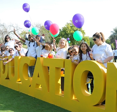 Aetna International employees at the Dubai Cares 10th Walk for Education in February 2019