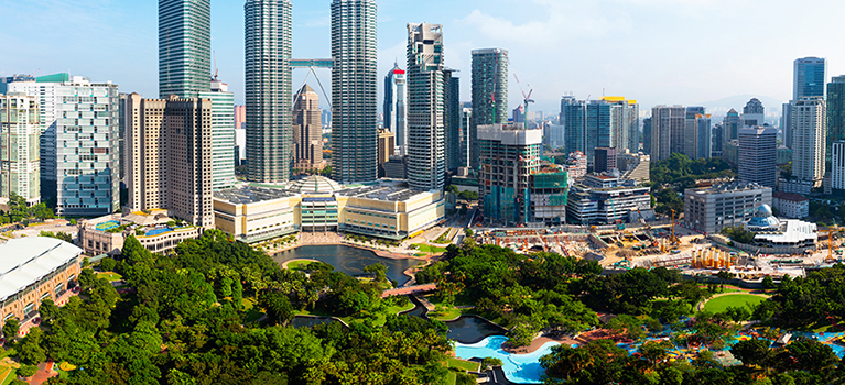 Panoramic view of the Kuala lumpur skyline