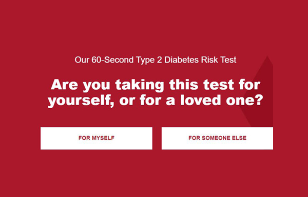 Image of diabetes risk test