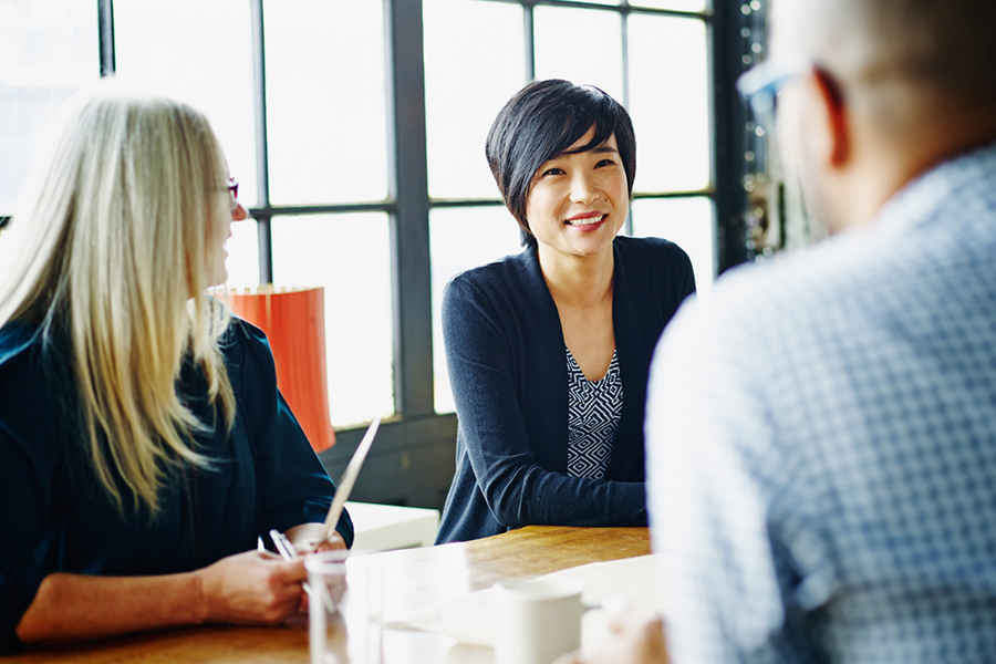 Co-workers in a meeting