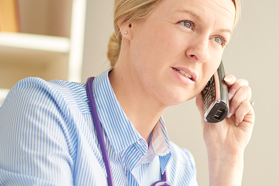 Woman on phone