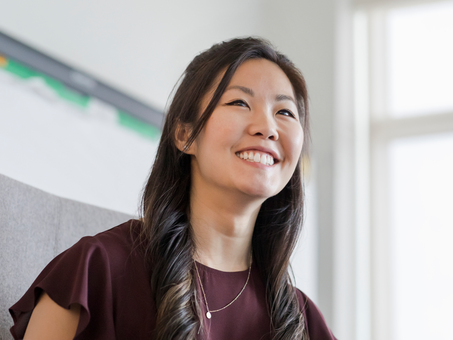 Asian woman smiling