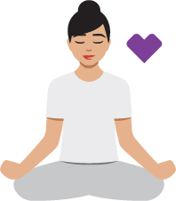 Illustration of a woman meditating