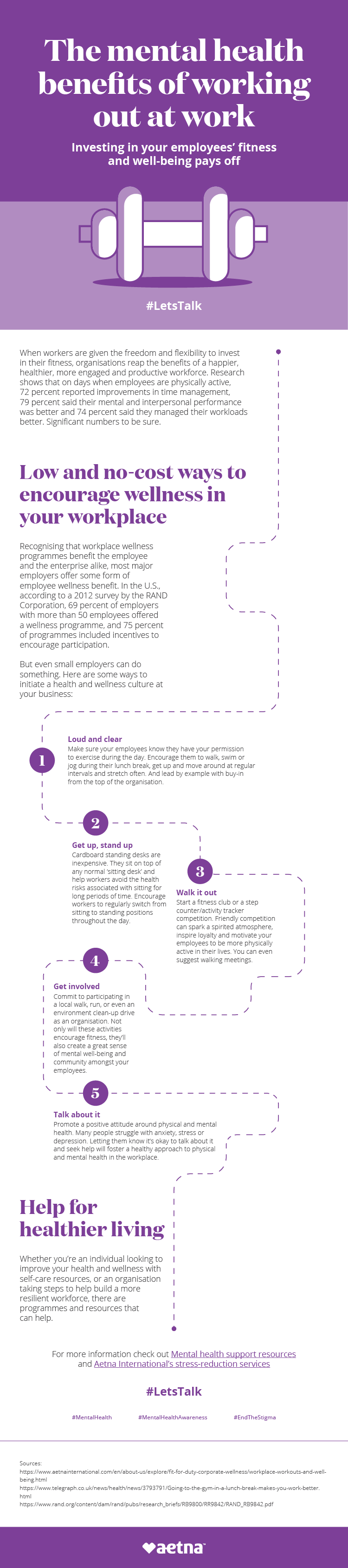 World Mental Health Day Benefits of Working Out at Work Infographic