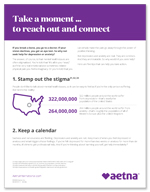 Take a moment to reach out and connect flyer
