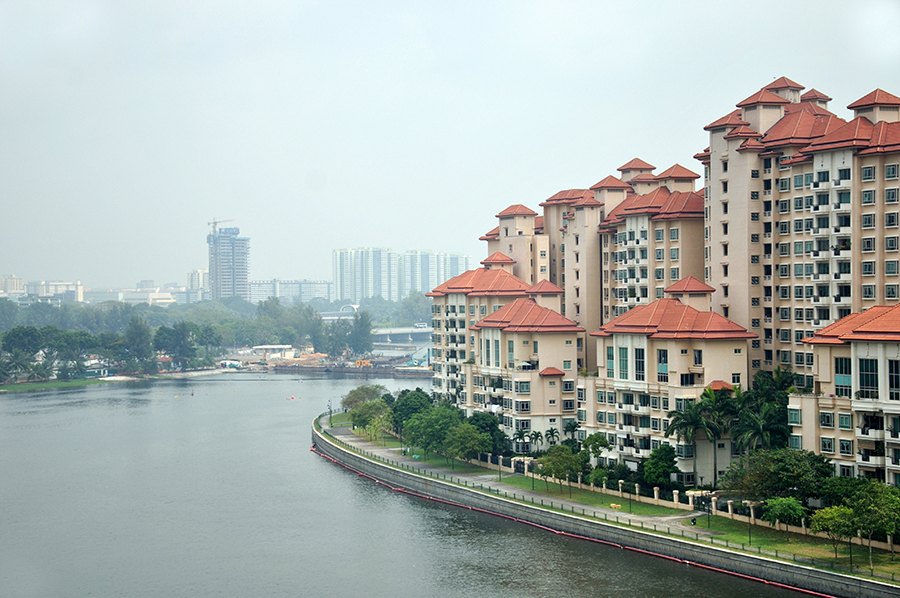 Singapore buildings overlooking water