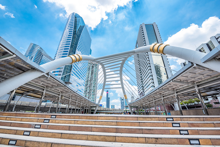 Skyline with buildings in background